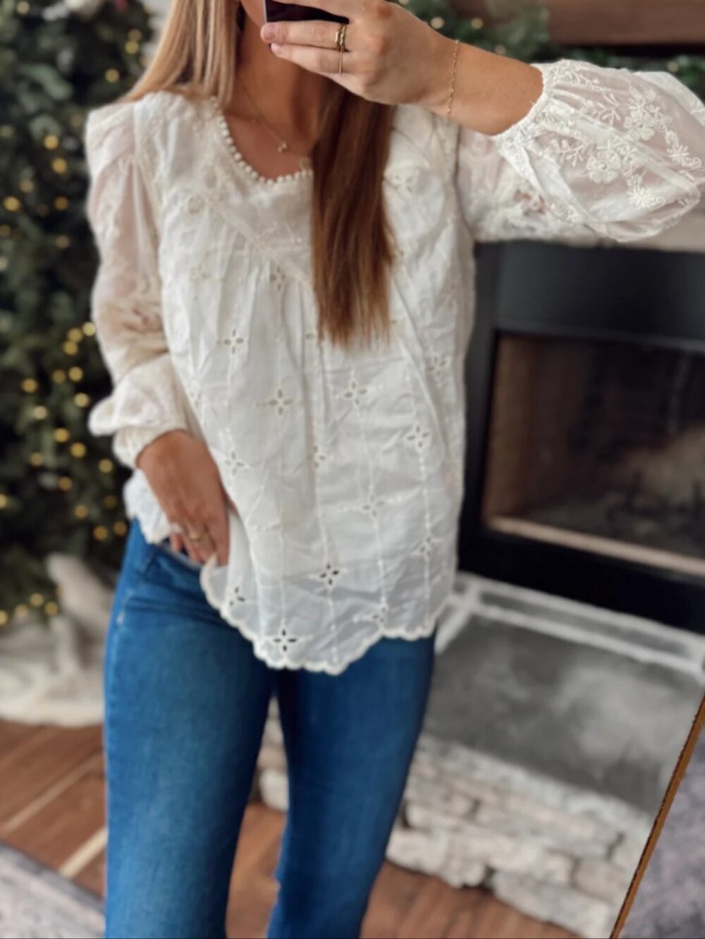 12th Tribe Cream Colored Lace Top Size M Forte Boho Top $56